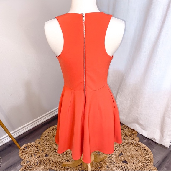 Adelyn Rae Asymmetrical Crepe Fit and Flare Dress - Picture 8 of 13